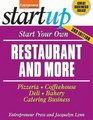 Start Your Own Restaurant Business and More Pizzeria Coffeehouse Deli Bakery Catering Business