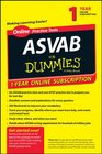 ASVAB For Dummies Premier Plus Online 1year Subscription