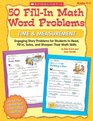 50 Fillin Math Word Problems Time  Measurement Engaging Story Problems for Students to Read Fillin Solve and Sharpen Their Math Skills