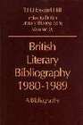 British Literary Bibliography 19801989 A Bibliography