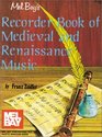Recorder Book of Medieval  Renaissance Music