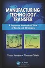 Manufacturing Technology Transfer A Japanese Monozukuri View of Needs and Strategies