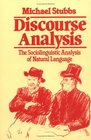 Discourse Analysis  The Sociolinguistic Analysis of Natural Language