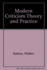 Modern Criticism Theory and Practice
