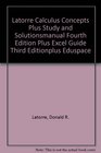 Latorre Calculus Concepts Plus Study And Solutionsmanual Fourth Edition Plus Excel Guide Third Editionplus Eduspace