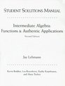 Intermediate Algebra Functions and Authentic Applications