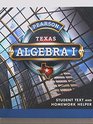 Pearson Texas Algebra I Student Text and Homework Helper 9780133300635 0133300633