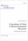 Conceptions of Unity in Recent Ecumenical Discussion A Philosophical Analysis