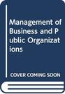 Management of Business and Public Organizations