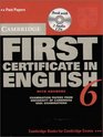 Cambridge First Certificate in English 6 Self Study Pack UpperIntermediatemit CD