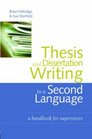 Thesis and Dissertation Writing in a Second Language A Handbook for Supervisors