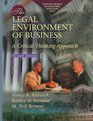 The Legal Environment of Business A Critical Thinking Approach with Total Law CDROM