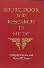 Sourcebook for Research in Music