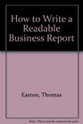 How to Write a Readable Business Report