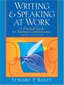 Writing and Speaking at Work  A Practical Guide for Business Communication