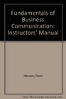 Fundamentals of Business Communication Instructors' Manual