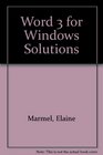 Word for Windows 6 Solutions