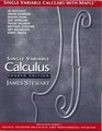 Single Variable Calclabs With Maple for Stewart's Calculus/Single Variable Calculus/Calculus  Early Transcendentals/Single Variable Calculus  Early  Variable CalculusEarly Transcendentals