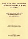 Index of the Books and Authors Cited in the Zoological Works of Linnaeus v 168