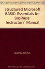 Structured Microsoft BASIC Essentials for Business Instructors' Manual