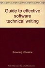 Guide to effective software technical writing