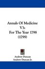 Annals Of Medicine V3 For The Year 1798