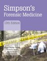 Simpson's Forensic Medicine 13th Edition