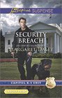 Security Breach (Capitol K-9 Unit, Bk 4) (Love Inspired Suspense, No 465) (Larger Print)