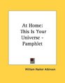 At Home This Is Your Universe  Pamphlet