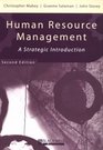 Human Resource Management A Strategic Introduction