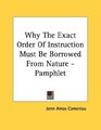 Why The Exact Order Of Instruction Must Be Borrowed From Nature  Pamphlet