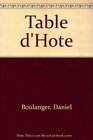 Table d'Hote