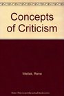 Concepts of criticism