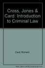 Cross Jones  Card Introduction to Criminal Law