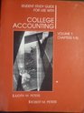 Student Study Guide For Use With College Accounting Vol 1 Chapters 115