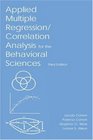 Applied Multiple Regression/Correlation Analysis for the Behavioral Sciences