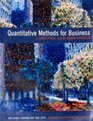 Quantitative Methods for Business a Conceptual ExcelBased Apptoach University of SF Fall 2004