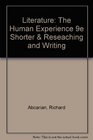 Literature The Human Experience 9e Shorter  Reseaching and Writing