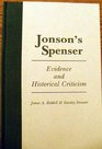 Jonson's Spenser Evidence and Historical Criticism