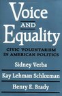 Voice and Equality Civic Voluntarism in American Politics