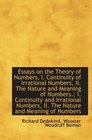 Essays on the Theory of Numbers I Continuity of Irrational Numbers II The Nature and Meaning of