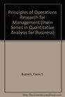 Principles of Operations Research for Management