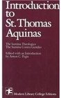 Introduction To Saint Thomas Aquinas