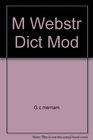 M Webstr Dict Mod