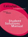 Calculus Students Solutions Manual A Complete Course