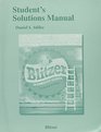 Student Solutions Manual for Intermediate Algebra for College Students