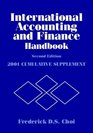 International Accounting and Finance Handbook 2001 Supplement