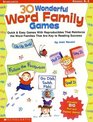 30 Wonderful Word Family Games With PullOut Poster Game