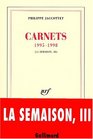 La semaison 3 Carnets 19951998