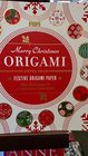 Merry Christmas Origami Paper Pack Festive Origami Paper Plus Instructions for 3 Seasonal Projects